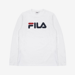 Fila Linear Logo - Miesten T Paita - Valkoinen | FI-27684